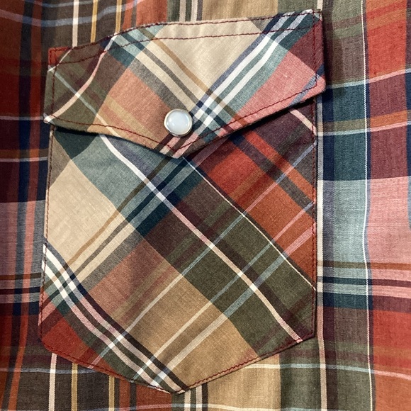 Men’s vintage Wrangler shirt sleeve Pearl snap shirt - Picture 4 of 6